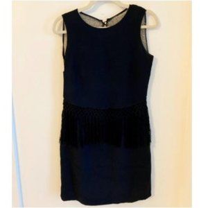 Black silk mini dress